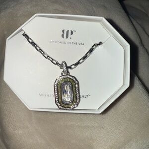 Elegant Silver Necklace with Crystal Pendant